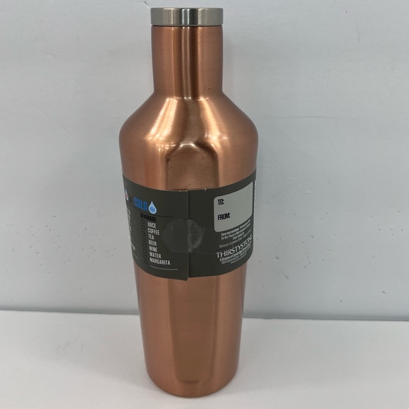 ⭐️THIRSTYSTONE💯WINE GROWLER,25oz, TITANIUM COPPER PLATED, FOR HOT/COLD BEVERAGE - Picture 3 of 10